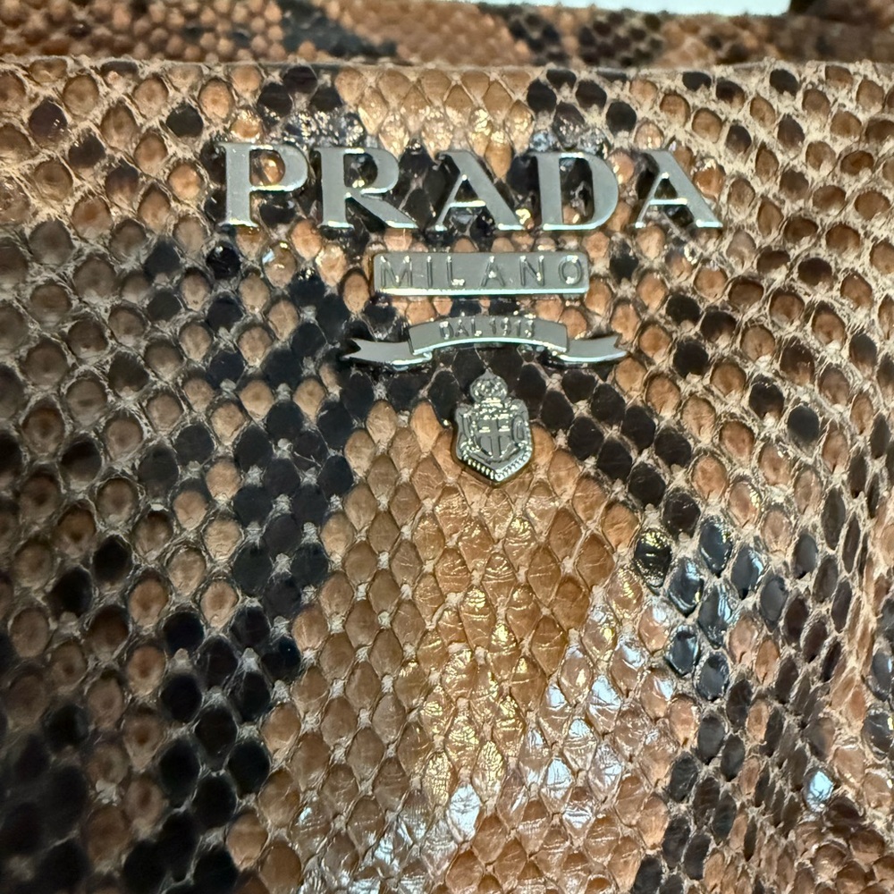 Prada Exotic Python Pitone Large Top Handle Shoul… - image 9